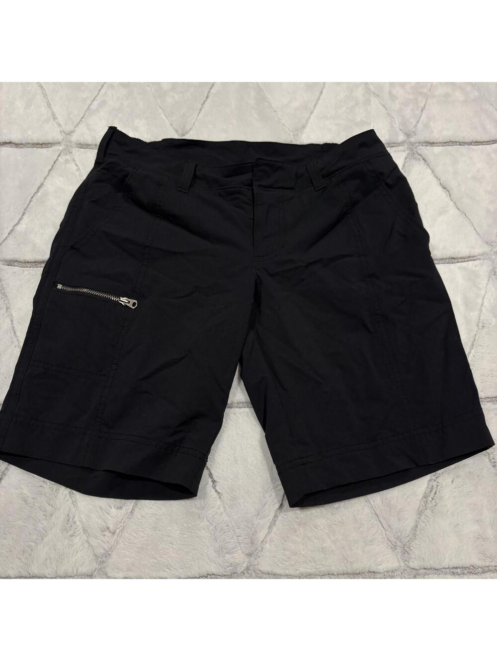 Athleta Black Women's Size 4 Lightweight Casual Shorts with Zipper Pocket